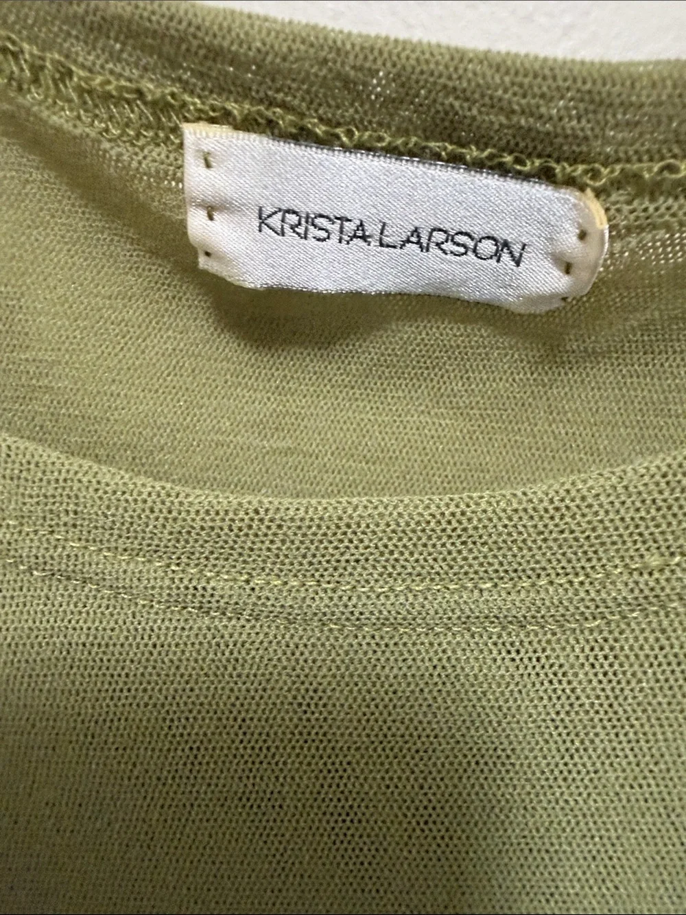 Women’s Olive Green Long-Sleeve Crew Neck Top